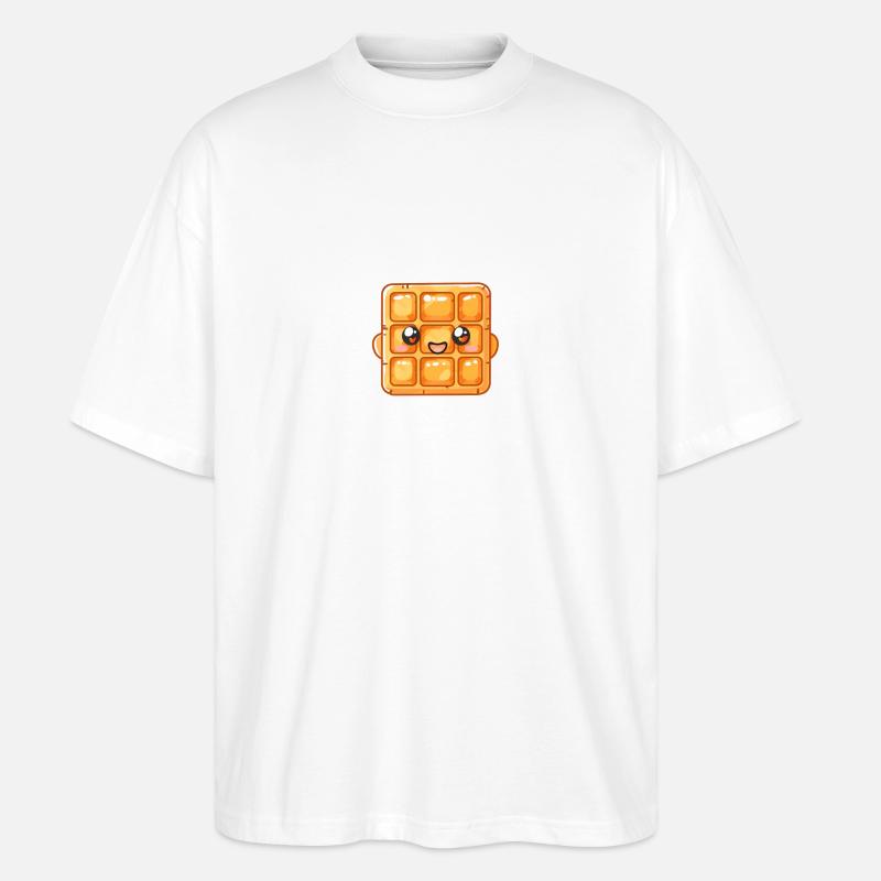 Cartoon Waffeleisen - Stanley/Stella Oversized Unisex Bio T-Shirt Blaster 2.0 - Weiß