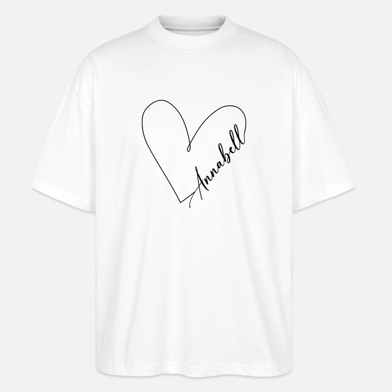 Annabell Nom Ligne de coeur - T-shirt bio Blaster 2.0 coupe oversize Stanley/Stella Unisexe - blanc