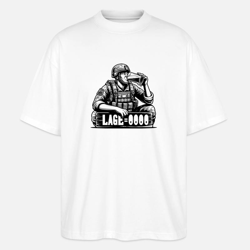 Bundesheer Abrüsten - Stanley/Stella Oversized Unisex Bio T-Shirt Blaster 2.0 - Weiß