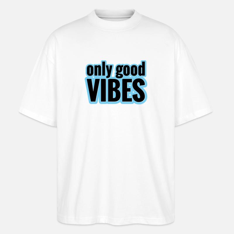 GUTE STIMMUNG - GUTE LAUNE - Stanley/Stella Oversized Unisex Bio T-Shirt Blaster 2.0 - Weiß