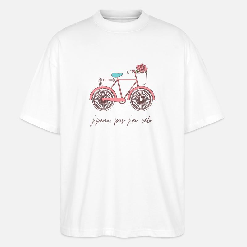 j'peux pas j'ai vélo - T-shirt bio Blaster 2.0 coupe oversize Stanley/Stella Unisexe - blanc