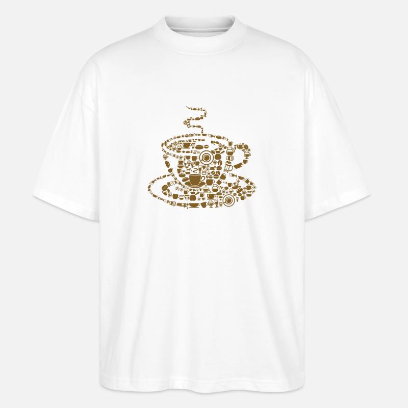 coffee coffee coffee - Stanley/Stella Oversized Unisex Bio T-Shirt Blaster 2.0 - Weiß