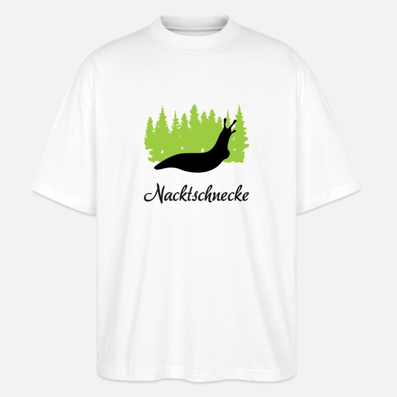 "Nacktschnecke: Freche Eleganz" - Stanley/Stella Oversized Unisex Bio T-Shirt Blaster 2.0 - Weiß
