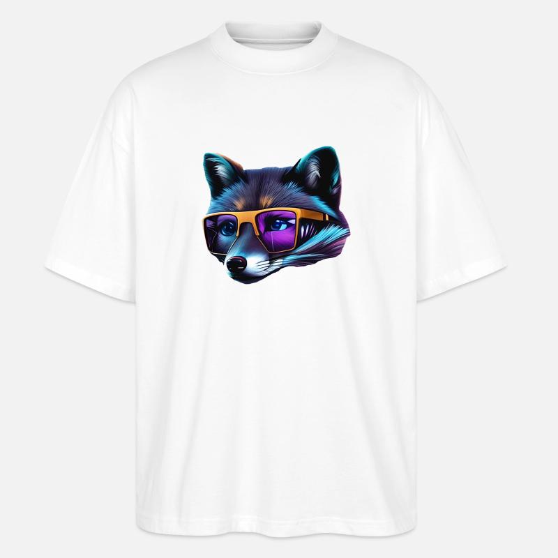 Cool fox - Stanley/Stella Oversized Unisex Organic T-shirt Blaster 2.0 - white
