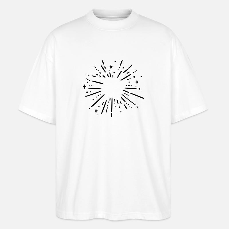 Sterne Strahlen - Stanley/Stella Oversized Unisex Bio T-Shirt Blaster 2.0 - Weiß