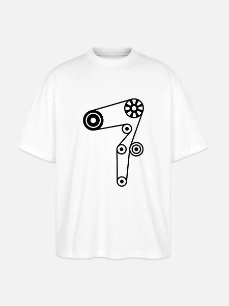 Zahnriemen_c1 - Stanley/Stella Oversized Unisex Bio T-Shirt Blaster 2.0 - Weiß