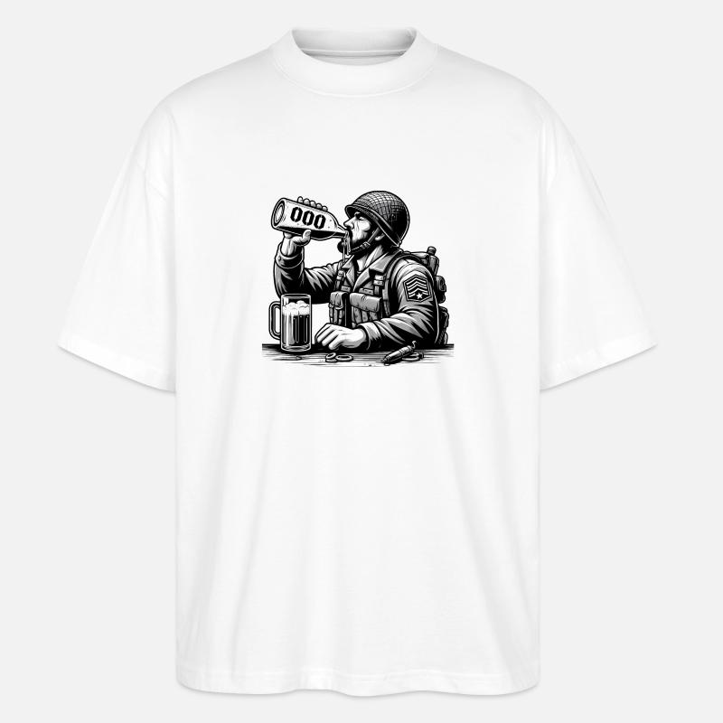 Désarmement des forces armées - T-shirt bio Blaster 2.0 coupe oversize Stanley/Stella Unisexe - blanc
