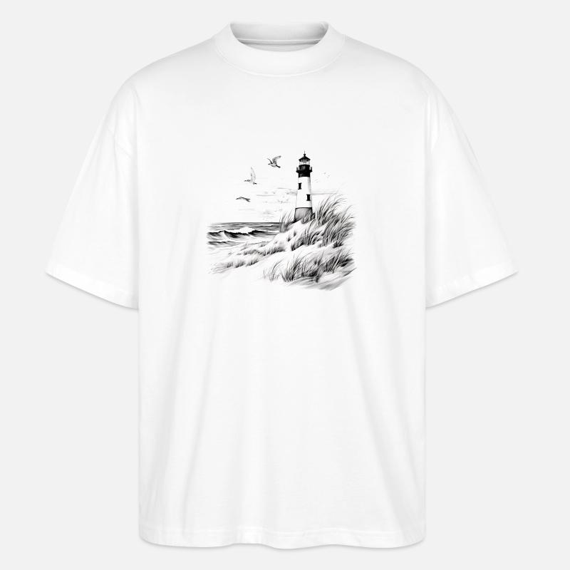 Leuchtturm - Stanley/Stella Oversized Unisex Bio T-Shirt Blaster 2.0 - Weiß