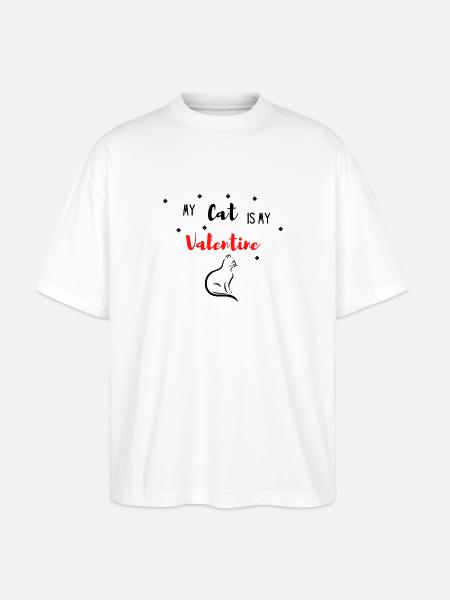 Katze - Stanley/Stella Oversized Unisex Bio T-Shirt Blaster 2.0 - Weiß