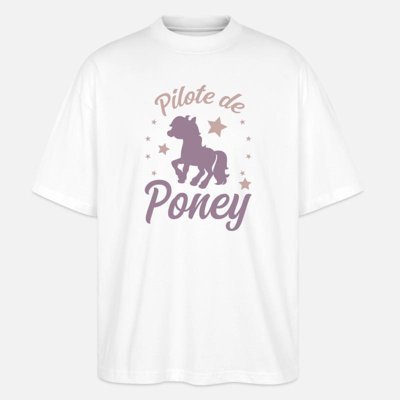 Pony Pilot - Stanley/Stella Oversized Unisex Organic T-shirt Blaster 2.0 - white