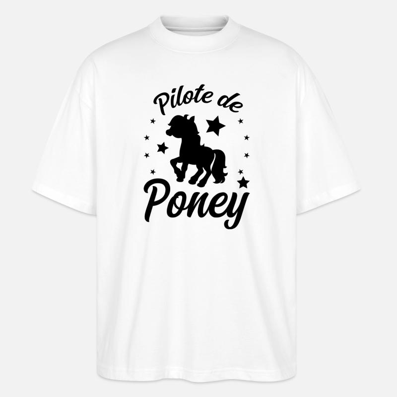 Pony Pilot - Stanley/Stella Oversized Unisex Organic T-shirt Blaster 2.0 - white