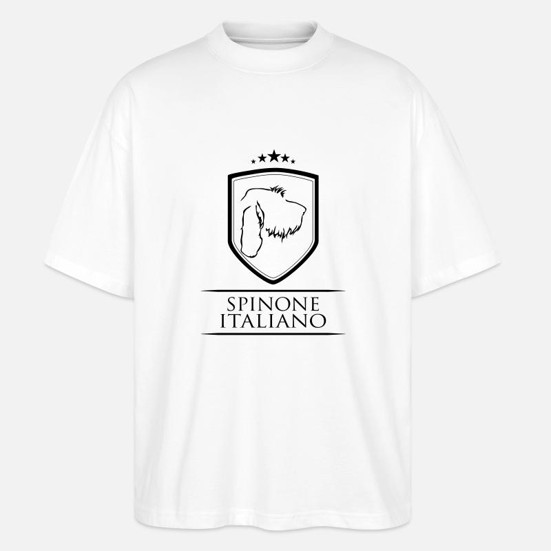 SPINONE ITALIANO WAPPEN - Stanley/Stella Oversized Unisex Bio T-Shirt Blaster 2.0 - Weiß