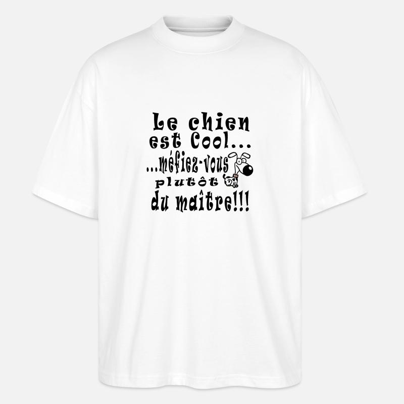 chien_cool_copie - Stanley/Stella Oversized Unisex Bio T-Shirt Blaster 2.0 - Weiß