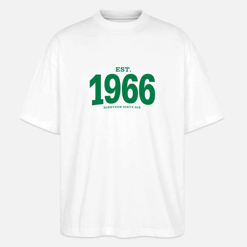 EST. 1966 Nineteen Sixty Six - Stanley/Stella Oversized Unisex Bio T-Shirt Blaster 2.0 - Weiß