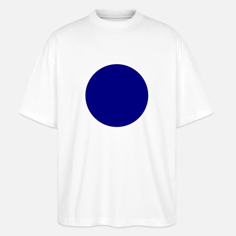 Blau Kreis - Stanley/Stella Oversized Unisex Bio T-Shirt Blaster 2.0 - Weiß