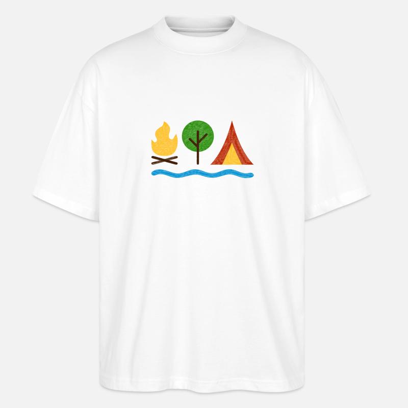 Camping - T-shirt bio Blaster 2.0 coupe oversize Stanley/Stella Unisexe - blanc