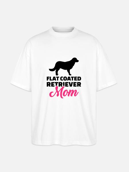 Flat Coated Retriever - Ekologisk Oversized T-shirt Unisex Stanley/Stella Blaster 2.0 - vit