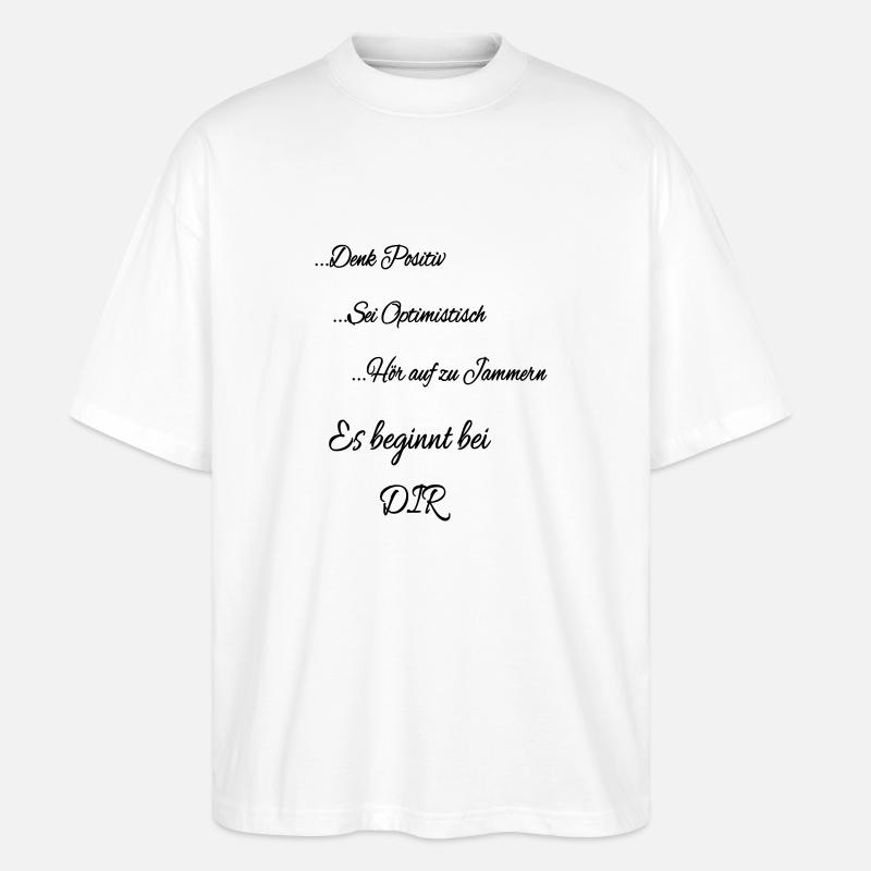 Es beginnt bei DIR - Stanley/Stella Oversized Unisex Bio T-Shirt Blaster 2.0 - Weiß