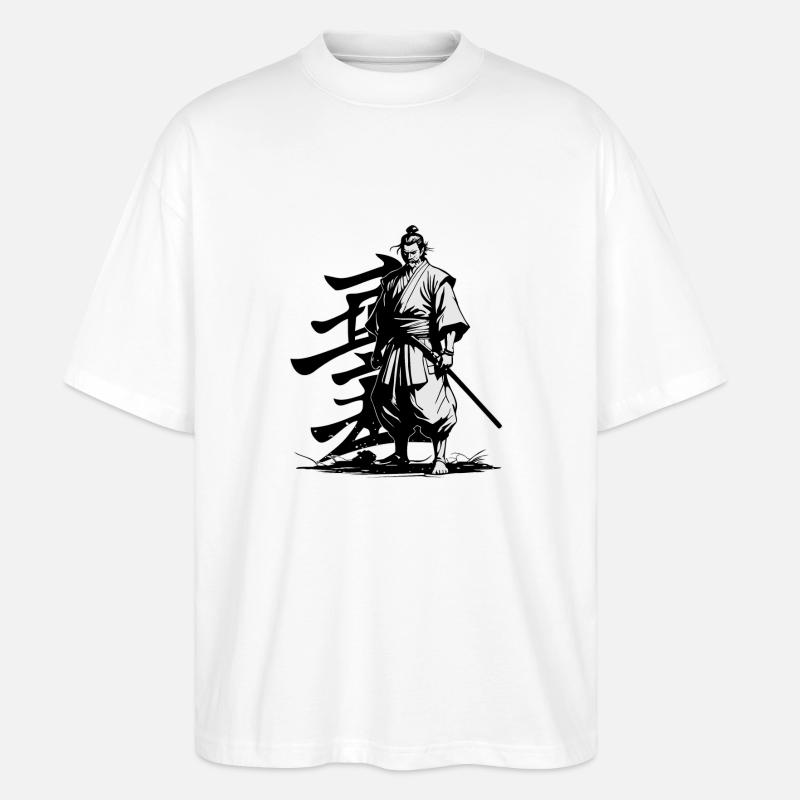 SAMURAI-KRIEGER - Stanley/Stella Oversized Unisex Bio T-Shirt Blaster 2.0 - Weiß
