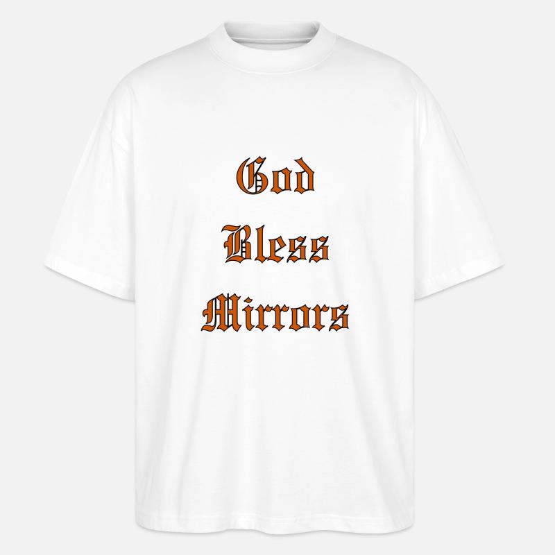 GodBlessMirrors - Stanley/Stella Oversized Unisex Bio T-Shirt Blaster 2.0 - Weiß