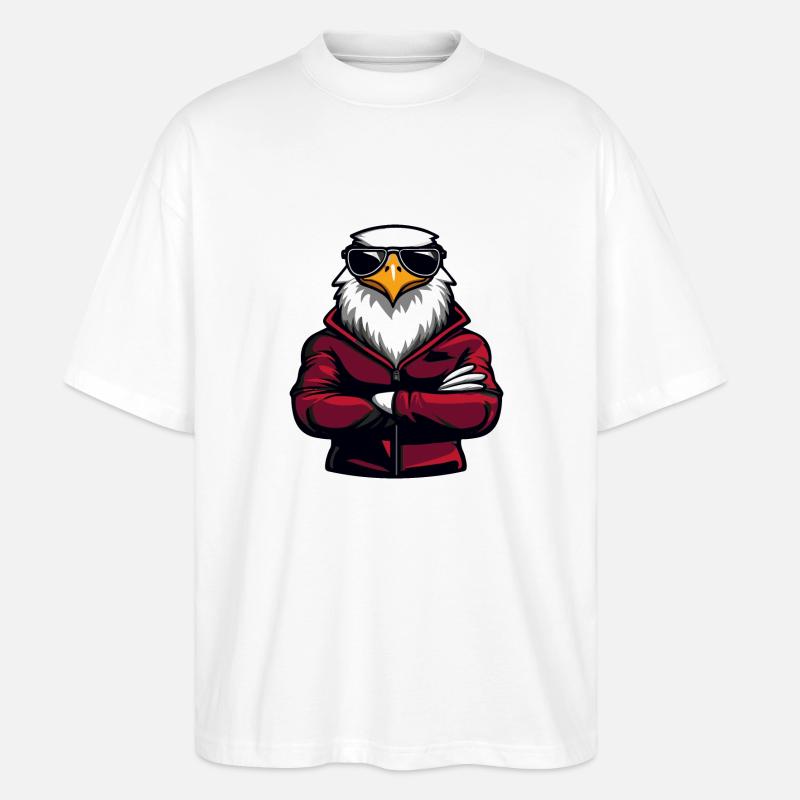 adler comic - Stanley/Stella Oversized Unisex Bio T-Shirt Blaster 2.0 - Weiß