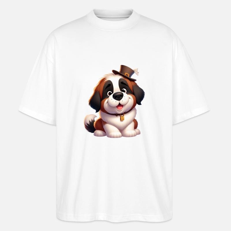 Sankt Bernhard 8 - Stanley/Stella Oversized Unisex Bio T-Shirt Blaster 2.0 - Weiß