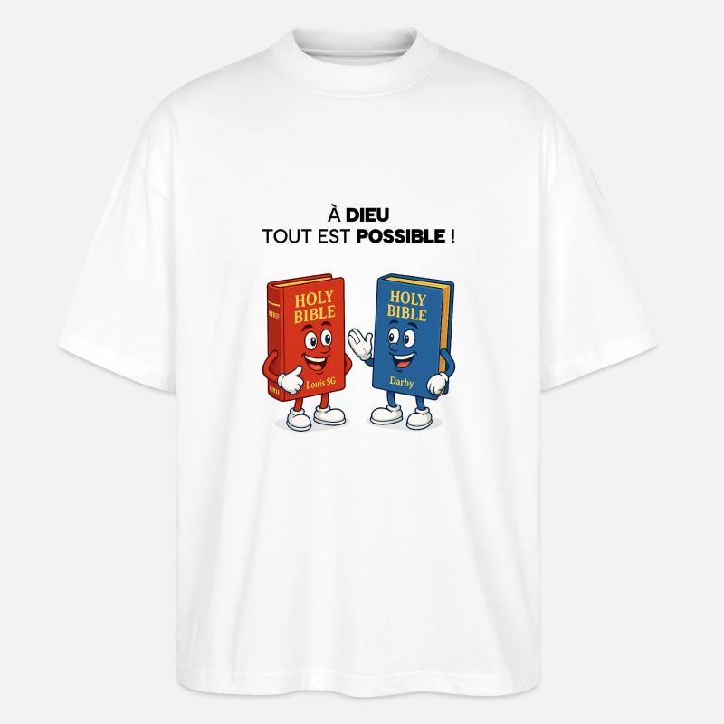 Bible T-Shirt - T-shirt bio Blaster 2.0 coupe oversize Stanley/Stella Unisexe - blanc