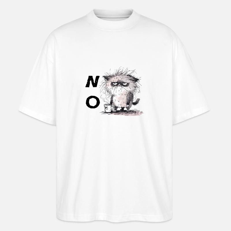 that says no to everything - Stanley/Stella Oversized Unisex Organic T-shirt Blaster 2.0 - white