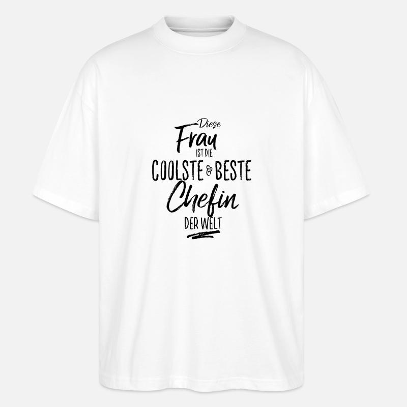 chefin-schwarz - Stanley/Stella Oversized Unisex Bio T-Shirt Blaster 2.0 - Weiß