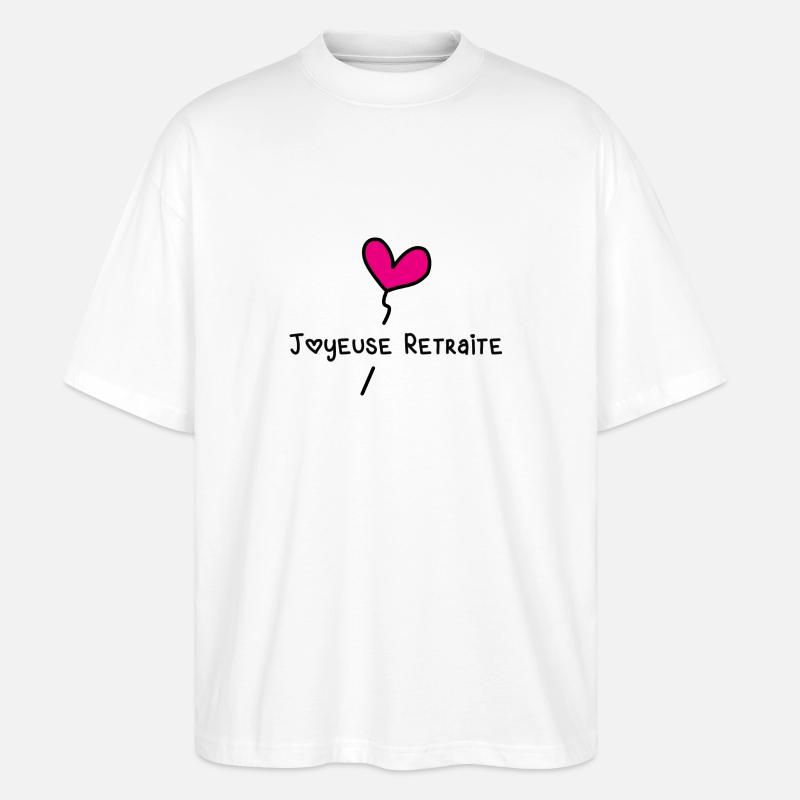 JOYEUSE RETRAITE - T-shirt bio Blaster 2.0 coupe oversize Stanley/Stella Unisexe - blanc