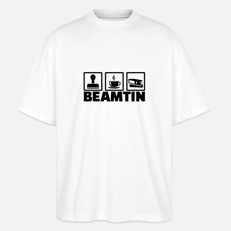 Beamtin - Stanley/Stella Oversized Unisex Bio T-Shirt Blaster 2.0 - Weiß