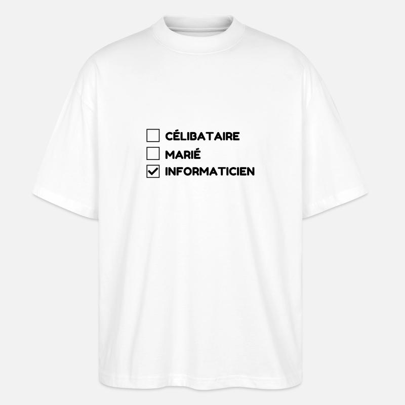 Computer / Informatiker / Aussenseiter / Ingenieur - Stanley/Stella Oversized Unisex Bio T-Shirt Blaster 2.0 - Weiß