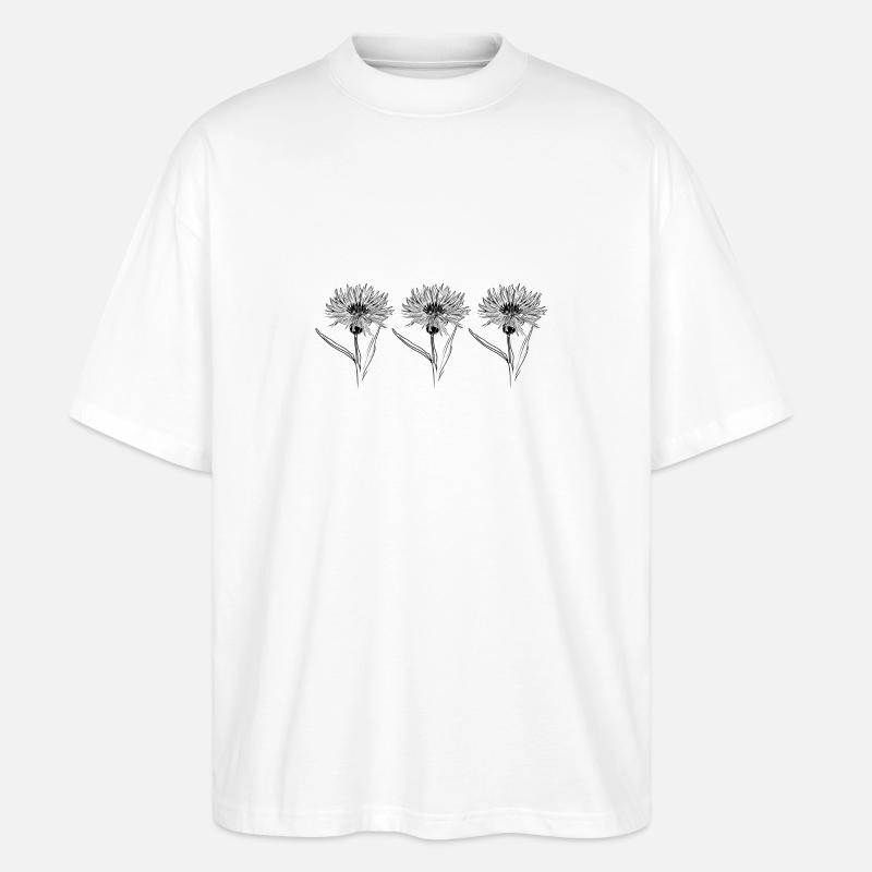Schlichte Moonblume - Stanley/Stella Oversized Unisex Bio T-Shirt Blaster 2.0 - Weiß