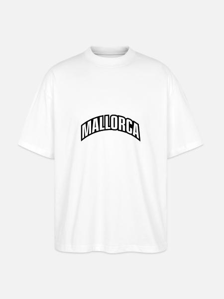 Mallorca Font - Stanley/Stella Oversized Unisex Organic T-shirt Blaster 2.0 - white