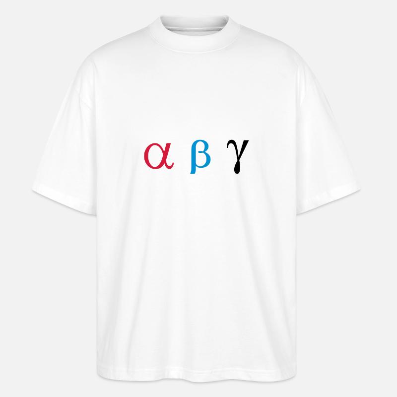 ALPHA BETA GAMMA - Stanley/Stella Oversized Unisex Organic T-shirt Blaster 2.0 - white