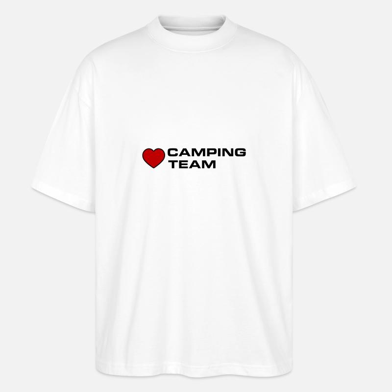 Cœur de l’équipe du camping - T-shirt bio Blaster 2.0 coupe oversize Stanley/Stella Unisexe - blanc