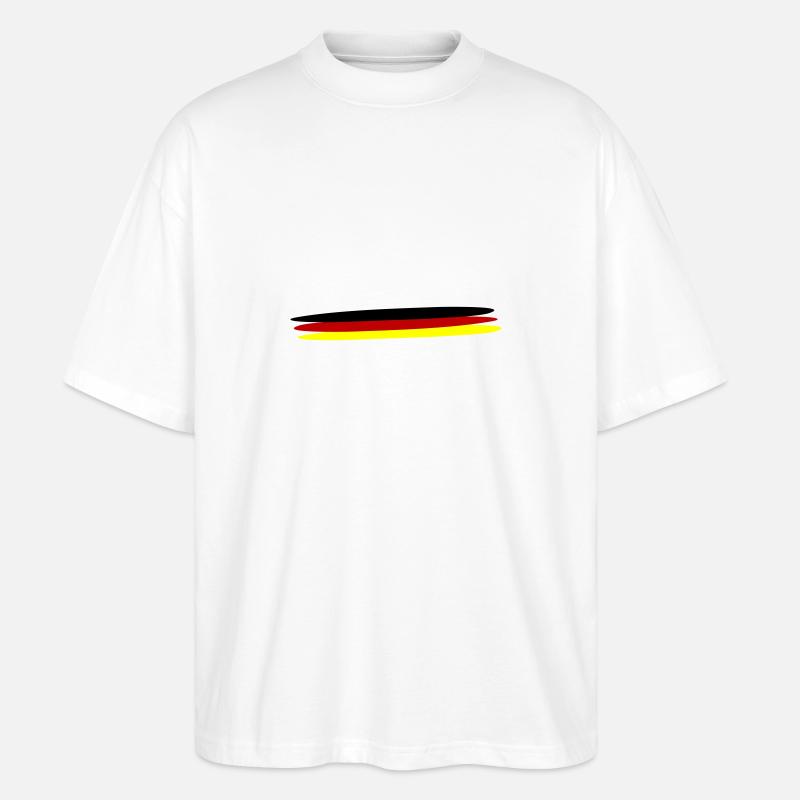 Drapeau de l’Allemagne - T-shirt bio Blaster 2.0 coupe oversize Stanley/Stella Unisexe - blanc