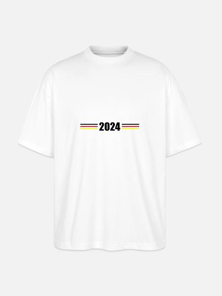 2024 Germany Flag - Stanley/Stella Oversized Unisex Organic T-shirt Blaster 2.0 - white