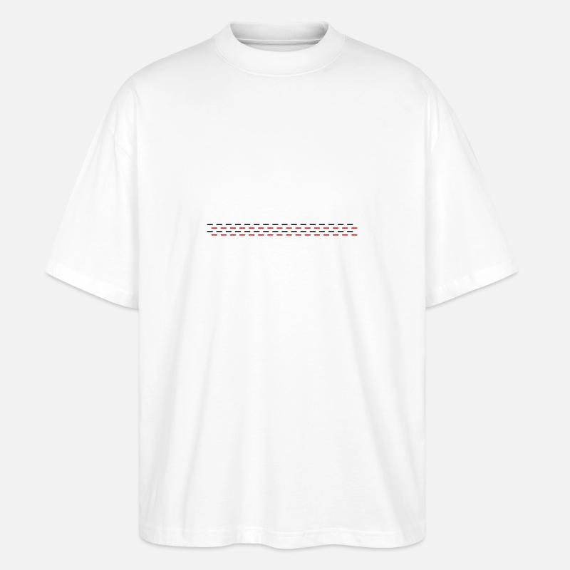 Ligne pointillée - T-shirt bio Blaster 2.0 coupe oversize Stanley/Stella Unisexe - blanc