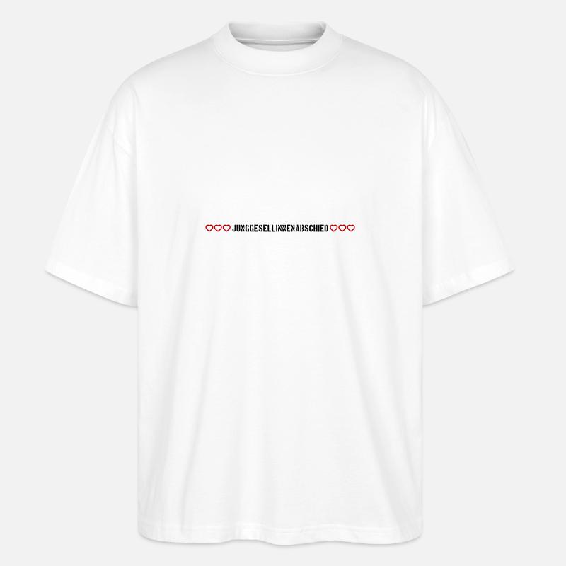 Junggesellinnenabschied herzchen - Stanley/Stella Oversized Unisex Bio T-Shirt Blaster 2.0 - Weiß
