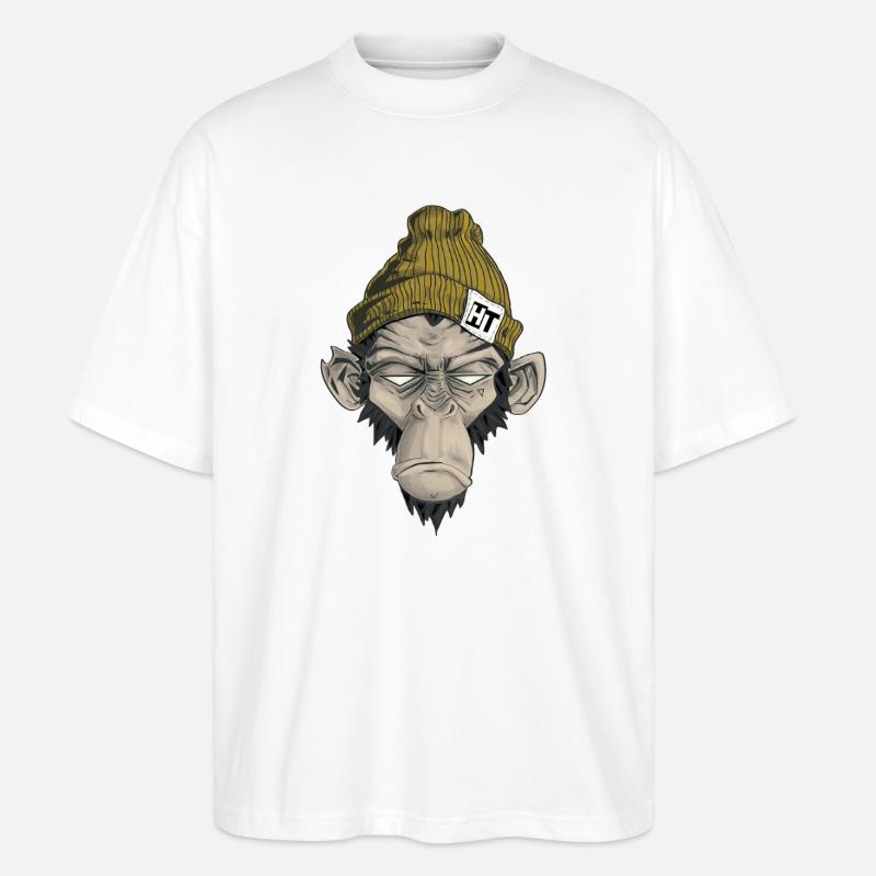 Rap Monkey - Stanley/Stella Oversized Unisex Bio T-Shirt Blaster 2.0 - Weiß