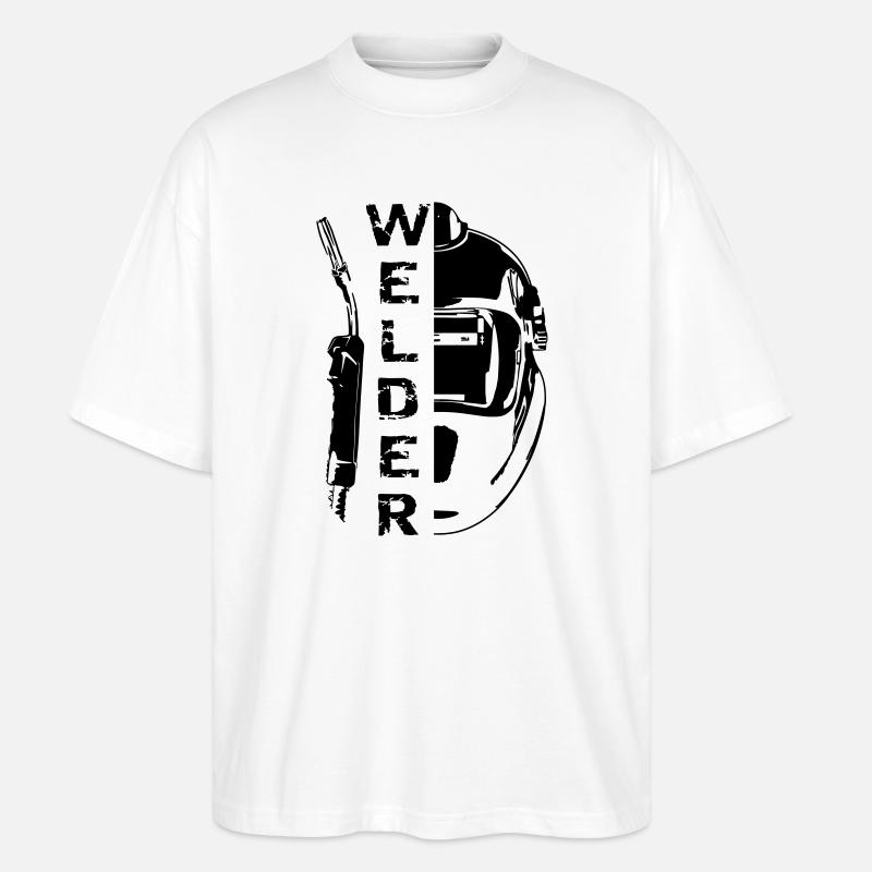 Welding Welder - Stanley/Stella Oversized Unisex Bio T-Shirt Blaster 2.0 - Weiß