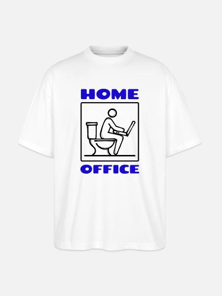 Laptop Profession Home Office Erklæring Job Office Humor - Stanley/Stella Oversize Unisex Øko T-shirt Blaster 2.0 - hvid