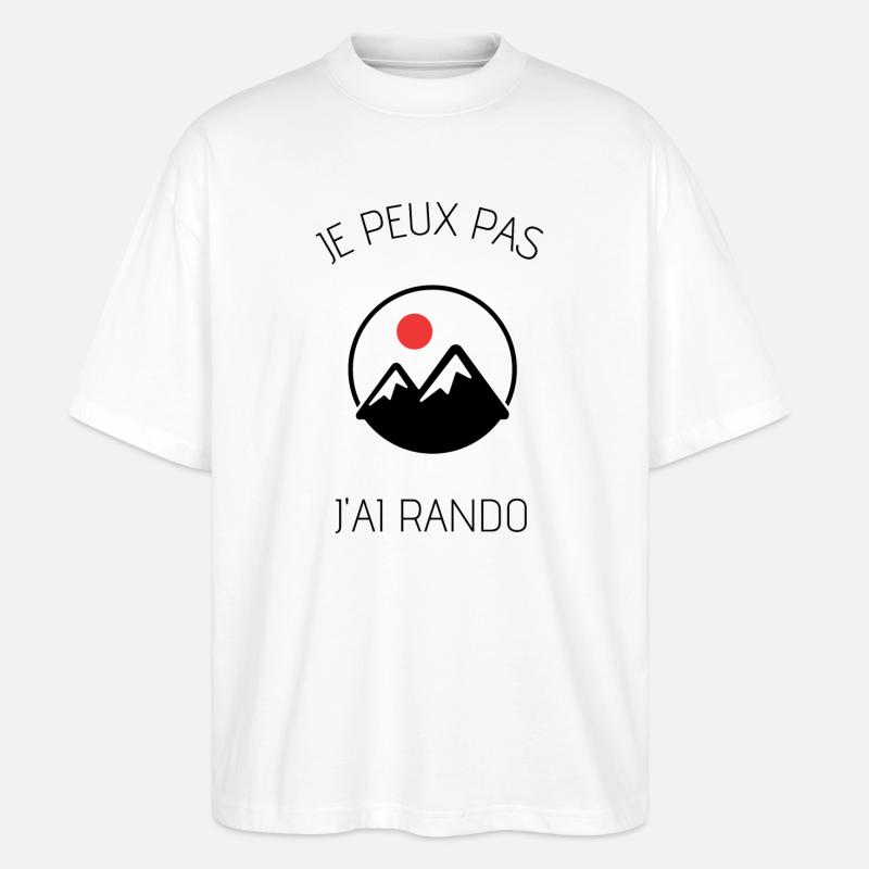 Ich kann nicht wandern - Stanley/Stella Oversized Unisex Bio T-Shirt Blaster 2.0 - Weiß