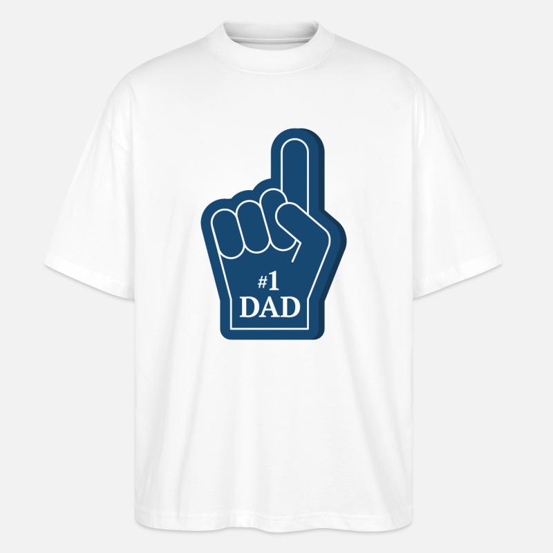 Dad #1 Design - Stanley/Stella Oversized Unisex Bio T-Shirt Blaster 2.0 - Weiß