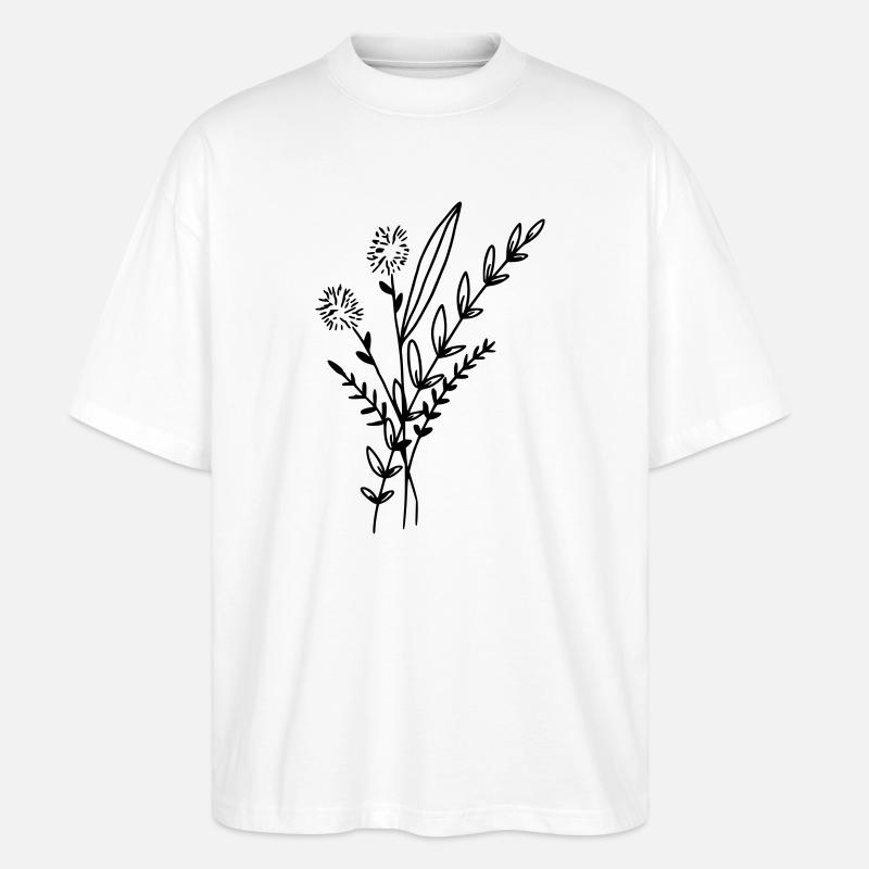 Blumenstrauss - Stanley/Stella Oversized Unisex Bio T-Shirt Blaster 2.0 - Weiß