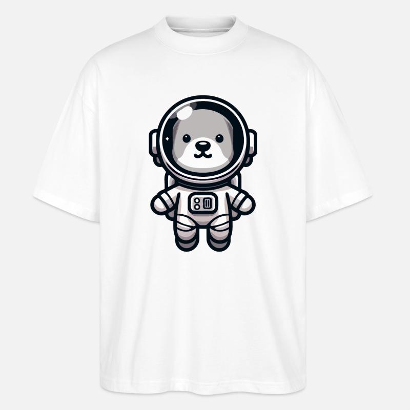 Space Paws: Der Astro-Welpe - Stanley/Stella Oversized Unisex Bio T-Shirt Blaster 2.0 - Weiß
