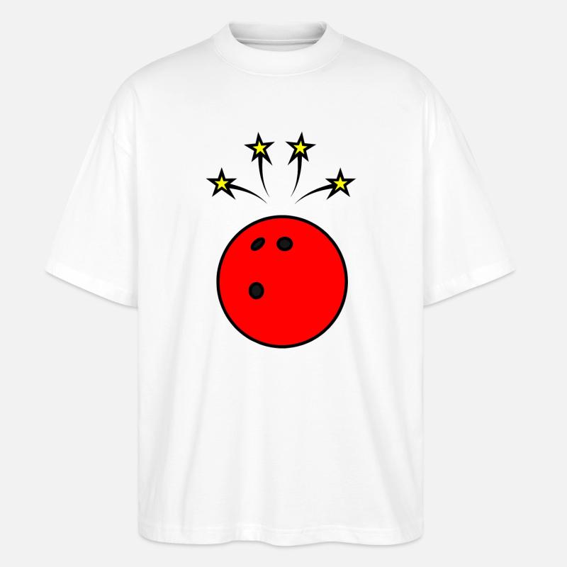 Bowling mit Wunderkerzen - Stanley/Stella Oversized Unisex Bio T-Shirt Blaster 2.0 - Weiß