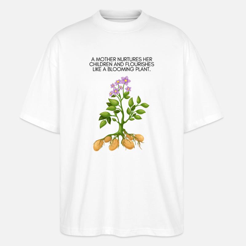 Wachsender Baum Motiv - Stanley/Stella Oversized Unisex Bio T-Shirt Blaster 2.0 - Weiß