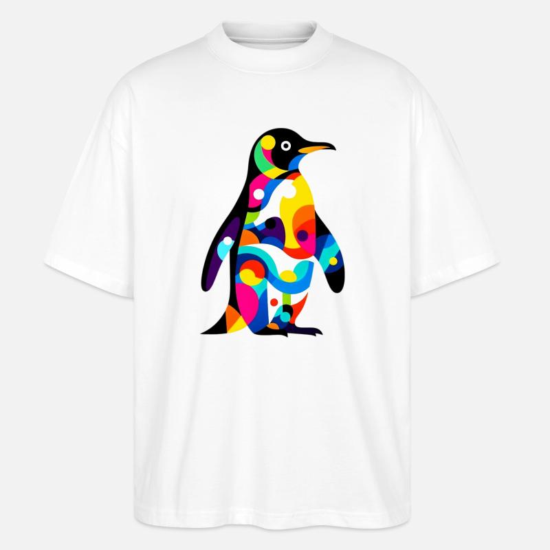 Pinguin - Stanley/Stella Oversized Unisex Bio T-Shirt Blaster 2.0 - Weiß